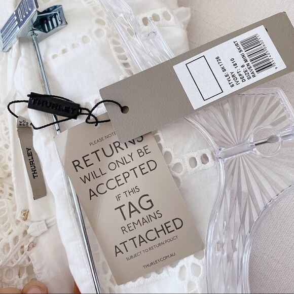 THURLEY Raven Miniskirt 100% cotton AU6/US2 - Picture 10 of 12